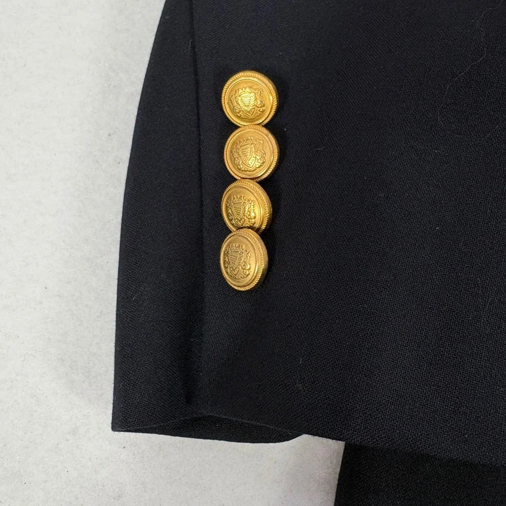 Jos. A. Bank Blazer Mens Navy Blue 50R 50x34 Gold Buttons 2B/4B Preppy Academia